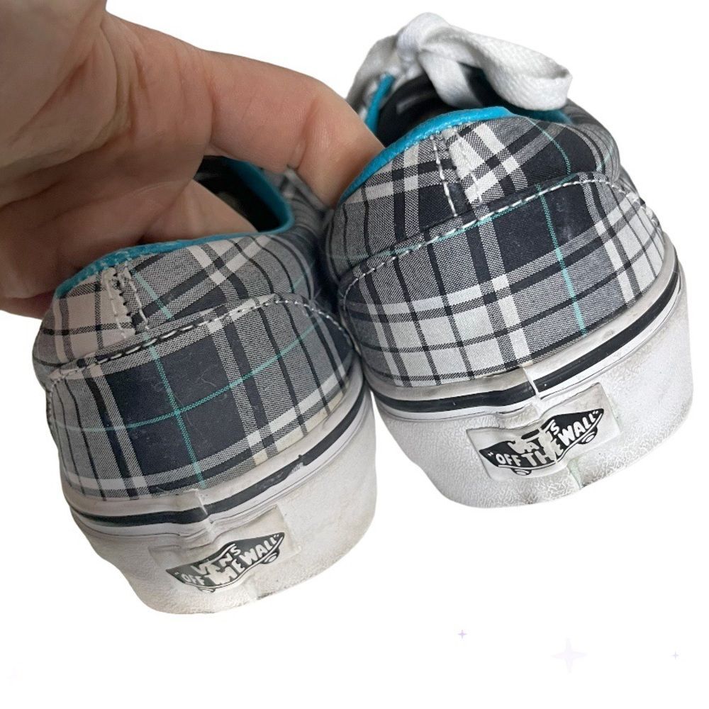 VANS Plaid Skate Sneakers Skater Shoes Black White Plaid Womens Size 9 Mens 7.5 - Picture 3 of 8